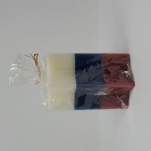Red White & Blue Pillar Candle